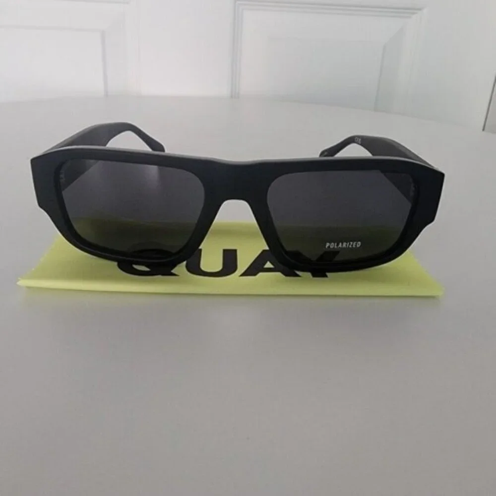 Quay Nigh Cap Matte Black Polarized Sunglasses